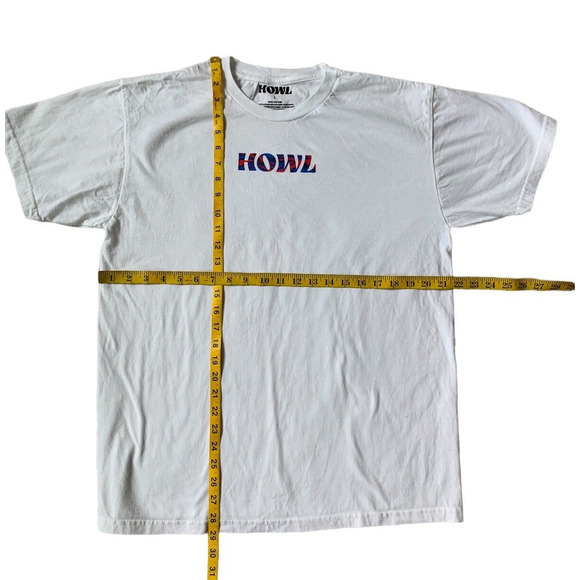 Howl Tee Shirt Mens Large White Graphic Surf Ski Cali - Picture 2 of 4
